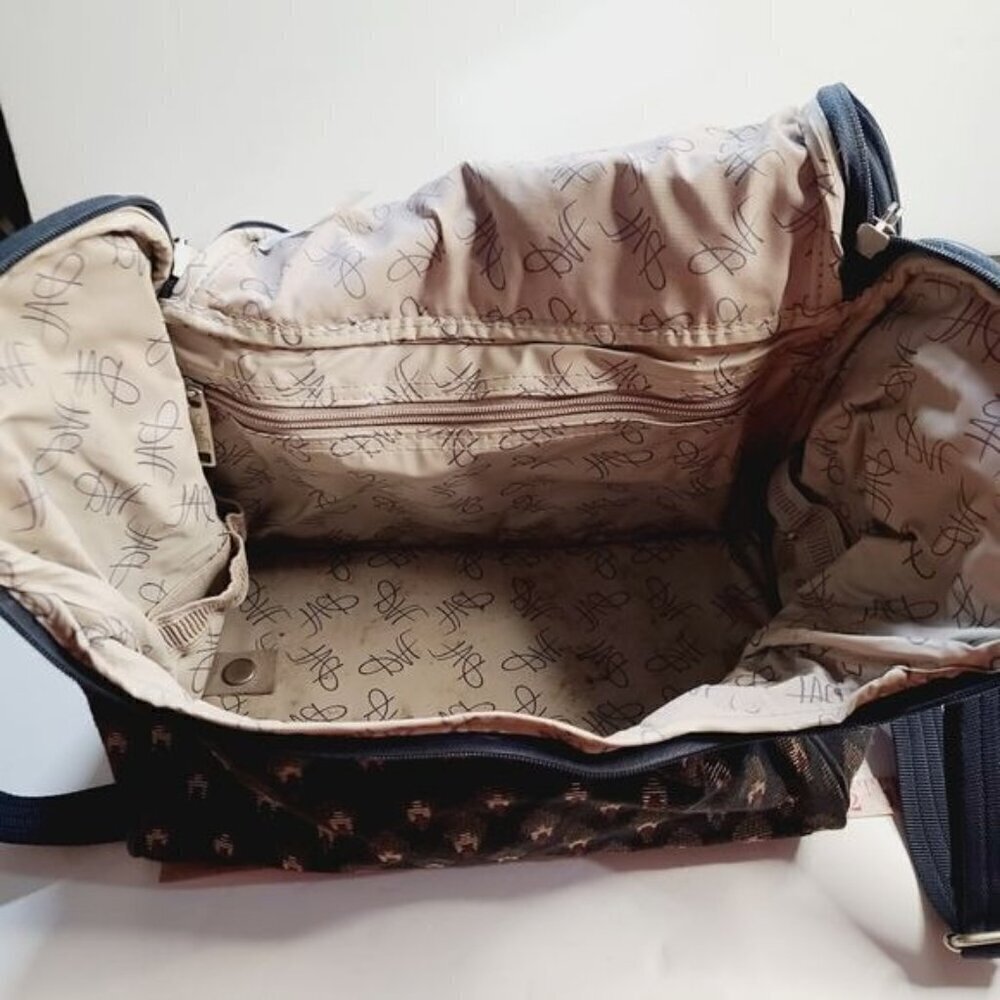 Vintage DVF Diane Von Furstenberg Ikat Fabric Over Night Travel Bag Luggage - Picture 11 of 16